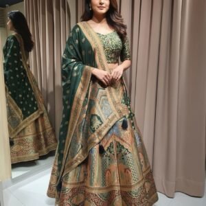 Bridal wear Traditional Indian Pure Banarasi Lehenga Choli Set
